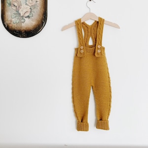 Baby Overalls Dungarees - Knitting Pattern - PDF - Digital Download