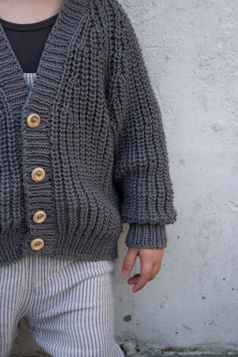 Fisherman's Rib Cardigan for baby toddler Knitting Pattern Etsy