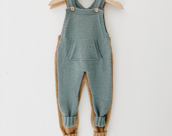 Baby Overalls Knitting Pattern Dungarees - PDF - Digital Download