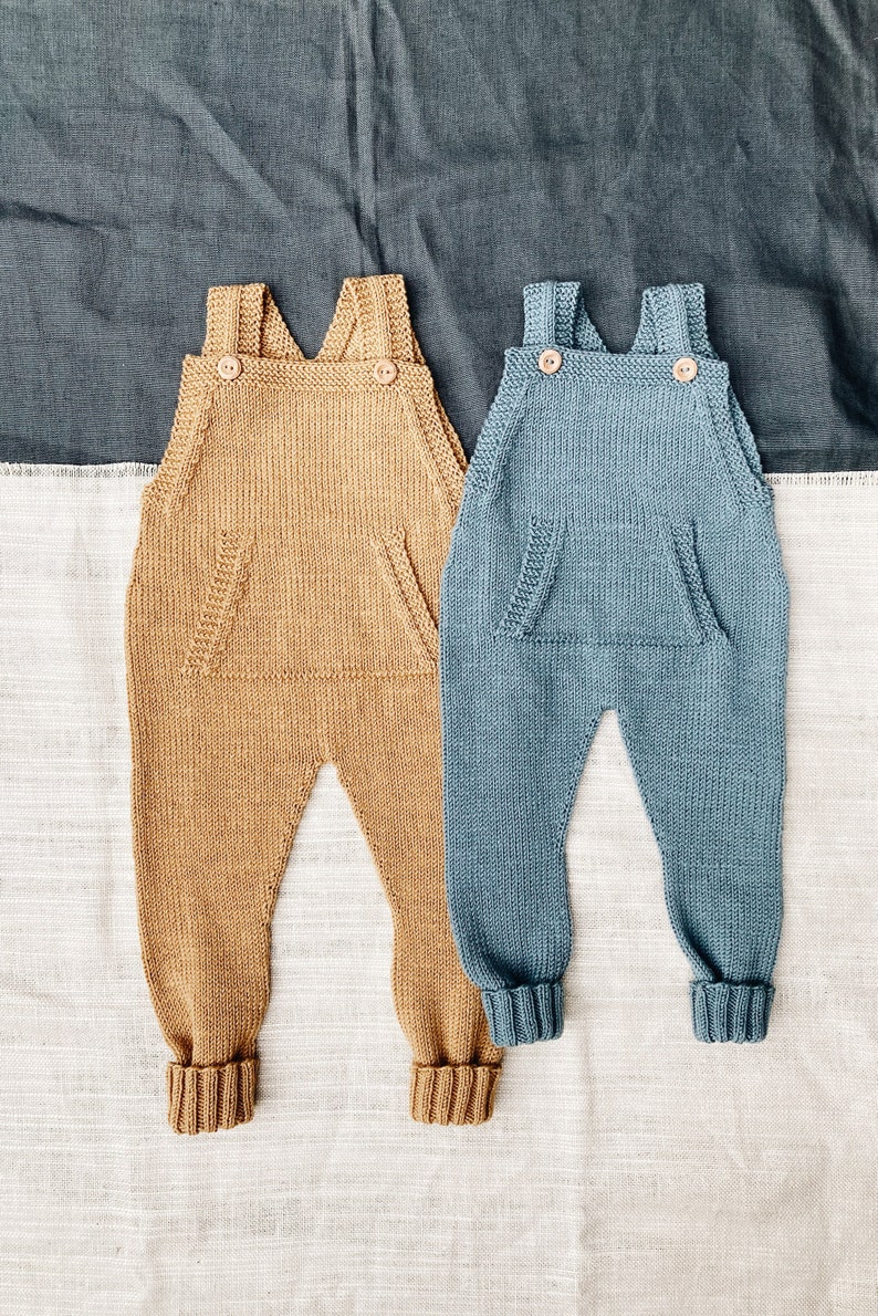 Baby Overalls Knitting Pattern Dungarees PDF Digital Etsy UK