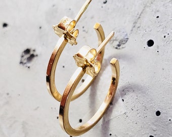 Gold Hoop Earrings GHS021FB - gift - gift for her