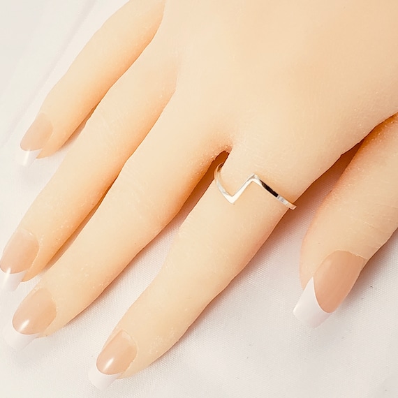 新品 大人気商品  - Ring Zag Zig Zed Minimalist Silver Sterling 925 - Ring アクセサリー