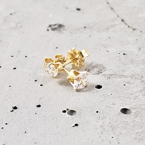 Diamond post earrings - Black CZ Earrings - 14k Gold Fill CZ earrings - White CZ post earrings - Clear Cubic Zirconia post earrings - gift