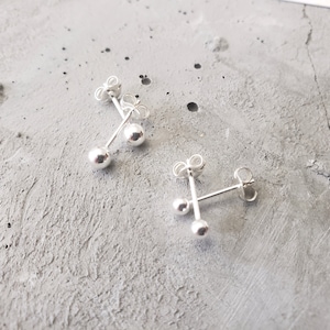 Sterling Silver Ball stud earrings - 3mm - 4mm Sterling SIlver Stud Earrings - Ball earrings