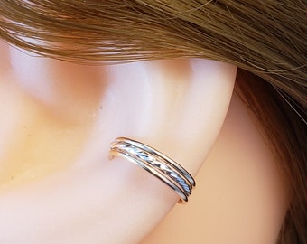 NEW Twisted Triple band Conch Ear cuff TW0037CC - Gold and Sterling Silver Twisted Conch Cuff -  - Conch cuff set - gift  - gifts under 30