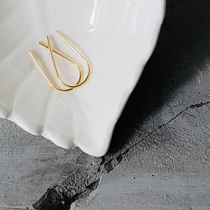 Open Hoops - Arc Hoops - U-Shape Earrings - ARC Earrings - Horseshoe Earrings - 14K Gold/Rose Gold Fill - Sterling Silver - gifts under 30