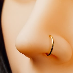 Faux nose Piercing - Small nose hoop - gift - gifts under 20 - gifts under 30
