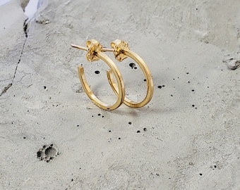 Classic Gold Hoop Earrings- 14K Gold Fill hoops - gift - gift for her