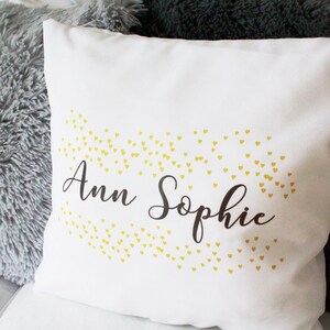 Baby Geschenk-idee Geburt Taufe personalisiertes Kissen mit Namen Mädchen Namenskissen immagine 7