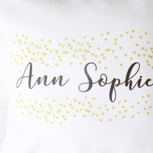 Baby Geschenk-idee Geburt Taufe personalisiertes Kissen mit Namen Mädchen Namenskissen immagine 2