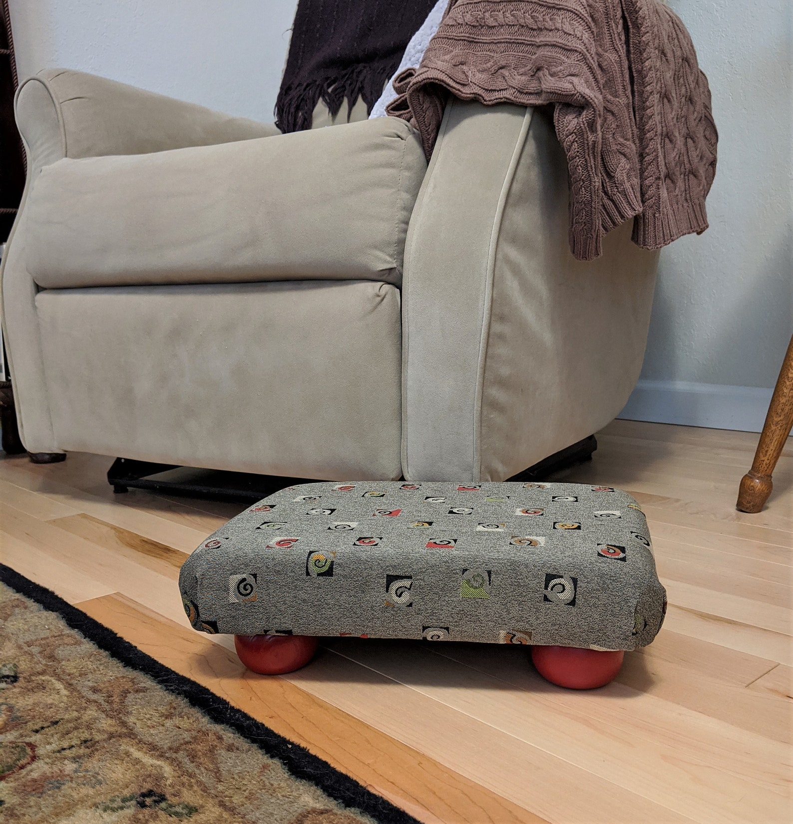 Low Footstool Small Footstool Under Desk Footstool Office Etsy