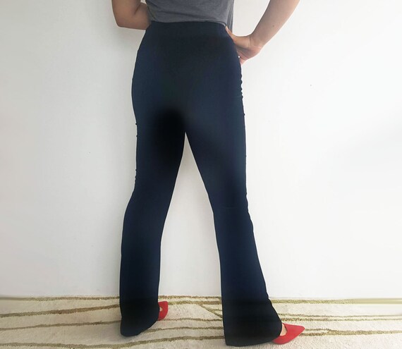 black bell bottom trousers