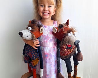 Oso grande de tela hecho a mano, muñeco de trapo de herencia, regalo para baby shower, decoración para la habitación del bebé