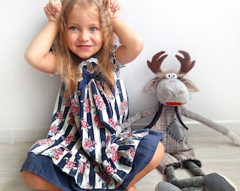 Regalo artesanal para baby shower: Muñeco de alce grande, juguete de trapo, decoración para la habitación del bebé