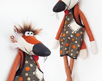 Handgemachte Textil Fuchs Puppe: Kinderzimmer Dekor, Baby Party Geschenk