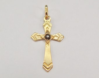 Italian 18K Solid Gold Small Cross 