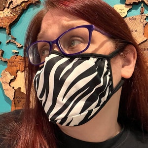 Zebra Striped Face Mask