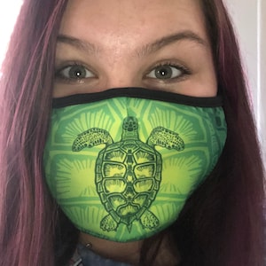Sea Turtle Face Mask (adult + child sizes)