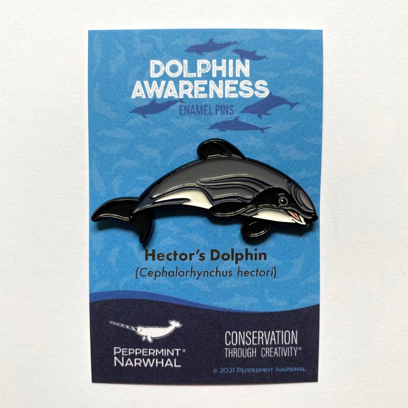 Hector's Dolphin Pin Dolphin Awareness Series image 1