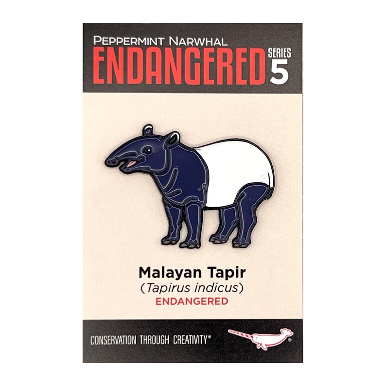 Tapir Pin Malayan Tapir Pin (endangered Series 5) - Etsy