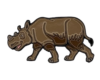 Pin de rinoceronte de Sumatra