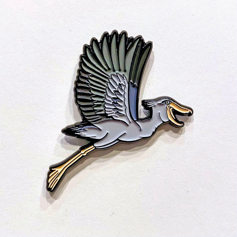 Shoebill Pin Water Bird Series image 1