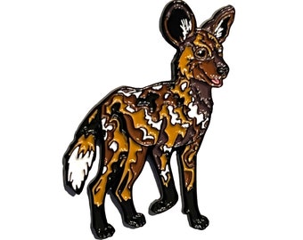 African Painted Dog pin (Continents: Africa series)