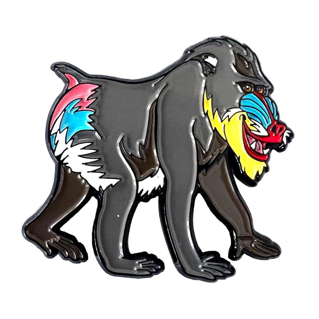 Primal Pin Mandrill Pin (primates Series) - Etsy