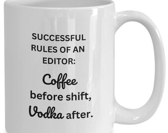 Editor gift, editor mug, editor coffee cup