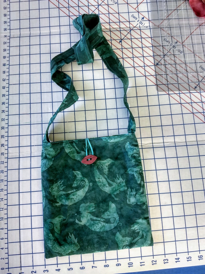 batik fabric mermaid shoulder bag