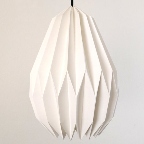 Chestnut Paper Origami Lampshade White | Etsy