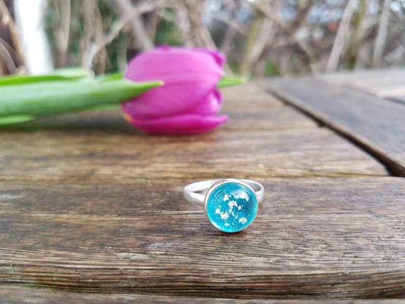 Ashes Sterling Silver Round or Oval Ring x