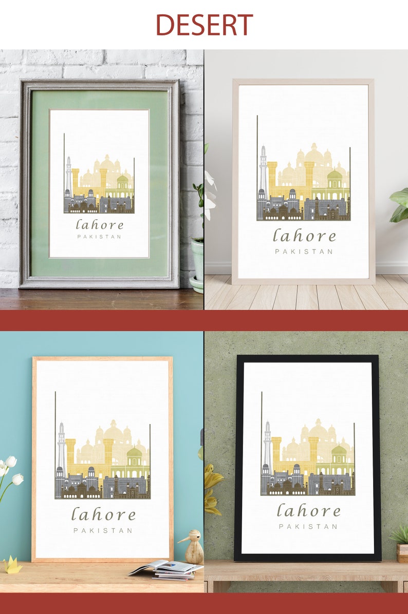 Lahore travel decor for office Pakistan Punjab wall art Etsy