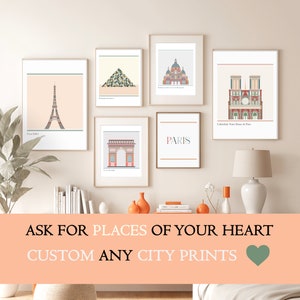 Set mit 6 Stadtpostern, Stadtposter, Wandkunst, Stadtplandruck, Stadtplandruck, individueller Ort, personalisierter Kartendruck, Boho Kunst