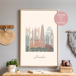 London downloadable prints bedroom, England, minimalist art print, home decor wall art bedroom, gift ideas