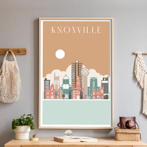 Custom Knoxville skyline digital download print, perfect for gifts like housewarming, weddings, or anniversaries. Printable home decor
