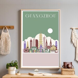 Benutzerdefinierte Stadt Wuang Skyline zum Ausdrucken, perfektes personalisiertes Geschenk für Hochzeiten, Jubiläen oder jeden besonderen Anlass. Digitaler Download
