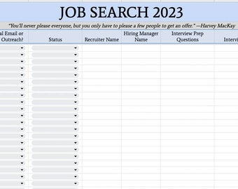Seguimiento de solicitudes de empleo para Google Sheets, hoja de cálculo de búsqueda de empleo, plantilla de solicitud de empleo