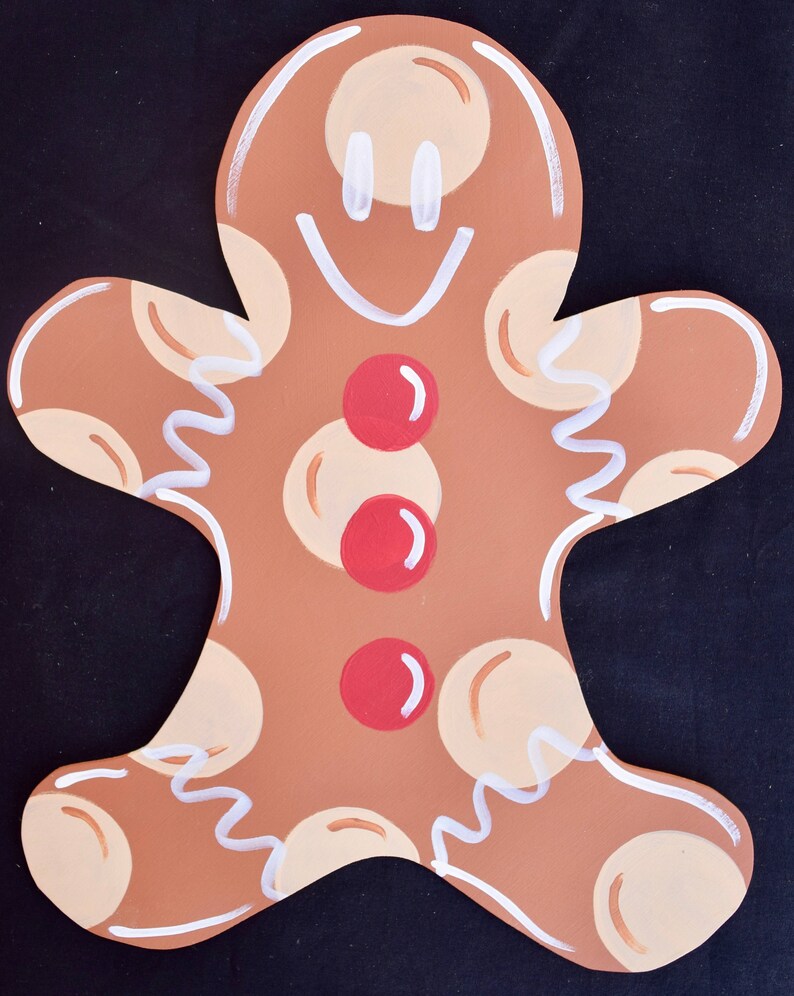 Gingerbread Man Door Hanger Christmas Door Decor Gingerbread - Etsy