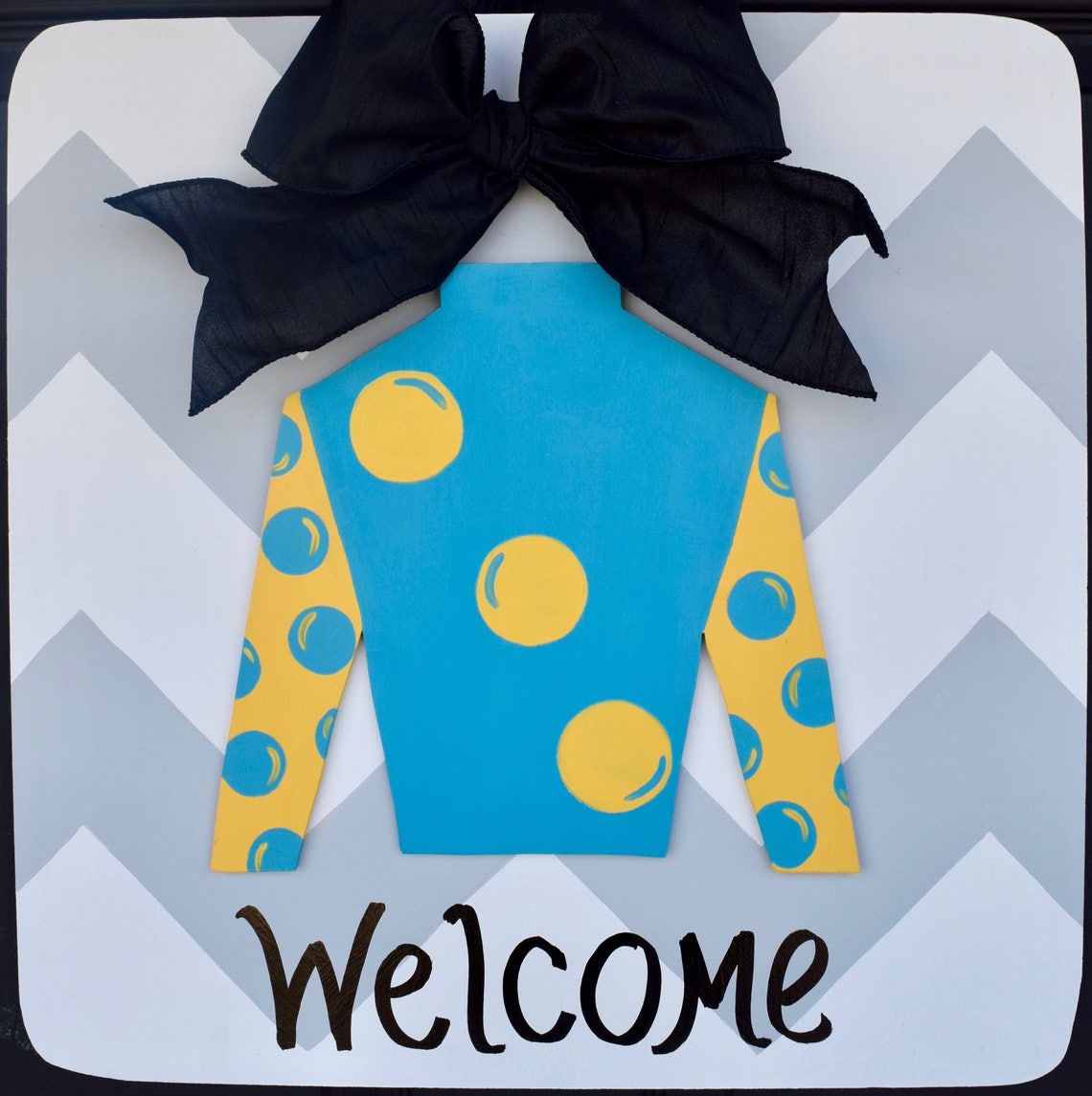 Kentucky Derby Door Hanger American Pharaoh Jockey Silk Etsy