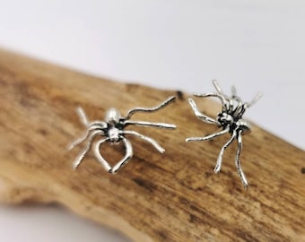 Gedetailleerde spin-oorknopjes 925 zilver