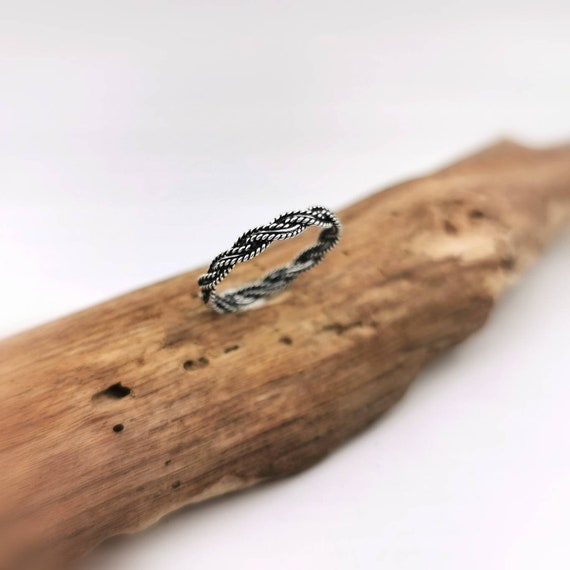 Celtic Braided Unisex Ring 925 Silver