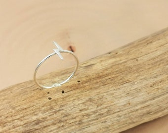 Anello Sfere Stile You & Me IN Argento Massiccio 925/000 Taglie 50 Da