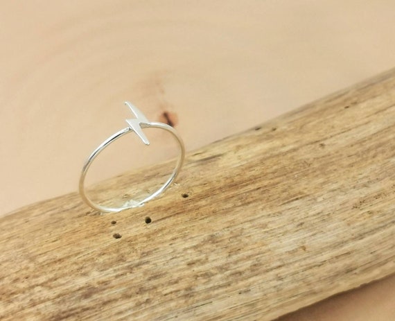 Thin Lightning 925 Silver Ring, Flash Ring, Harry Potter Ring