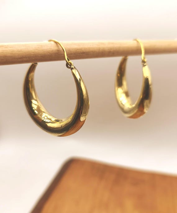 Brass Tribal Hoop Earrings,  Boho Jewelry