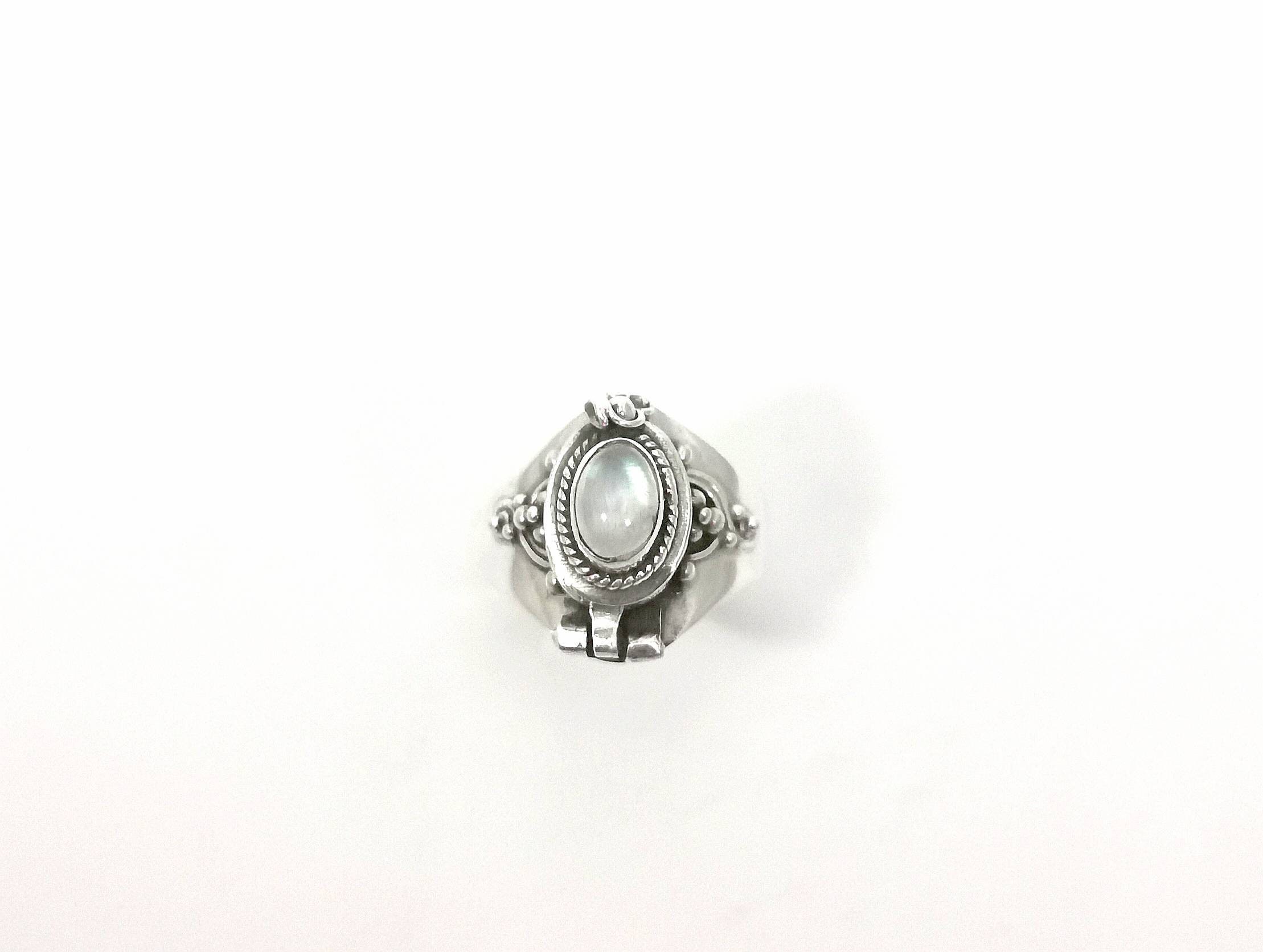 Roman Poison Ring 925 Silver, Ring with Secret chamber