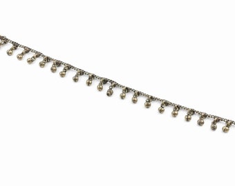 Bracelet de cheville simple en laiton avec grelots, Bracelet de cheville d'été en laiton