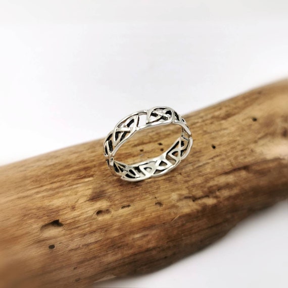 Celtic Pattern Unisex Ring 925 Silver