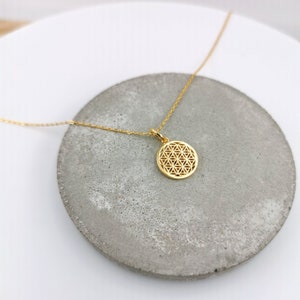 Tiny Flower of Life Charm 925 Silver 18k Gold Plated, Flower of Life Charm in 2 Sizes, Sacred Geometry Charm, Golden Flower of Life