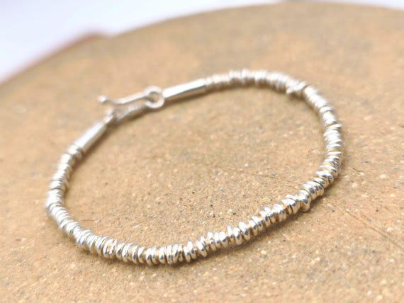 Hill Tribe Silver Bracelet | Handmade Fine Silver Bracelet | Karen Thai Silver Jewelry | Artisan Boho Bracelet | Unisex Gift